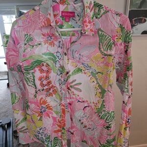 Lilly Pulitzer Target Limited Edition Multicolor Floral Shirt